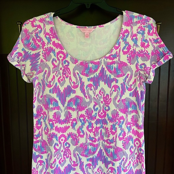 LILLY PULITZER Upf 50+ Tammy Dress Amethyst Beach Bathers French Terry | Size M - Picture 8 of 12